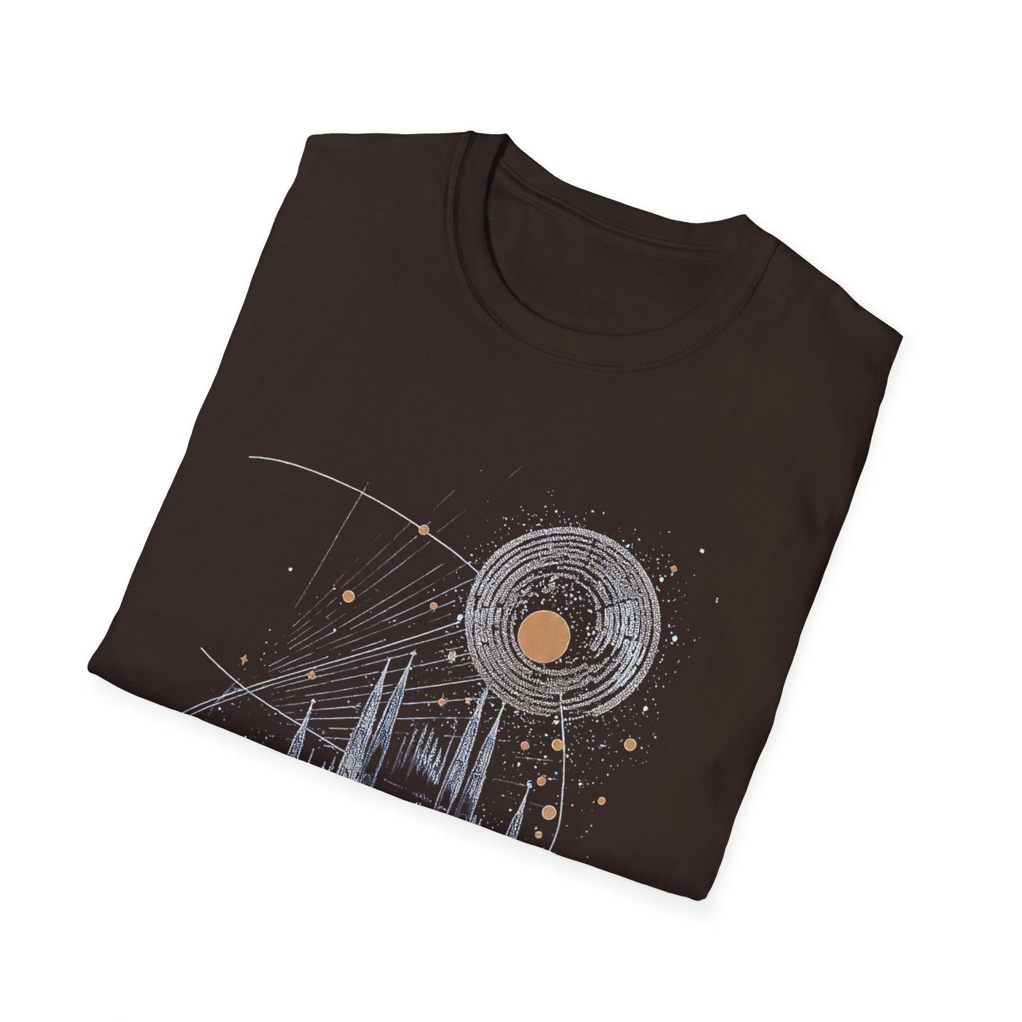 Milan Cathedral Celestial Graphic T-Shirt, Gothic Architecture Tee Italian Aesthetic Shirt, Unisex Travel Gift, Duomo di Milano Inspired Tee