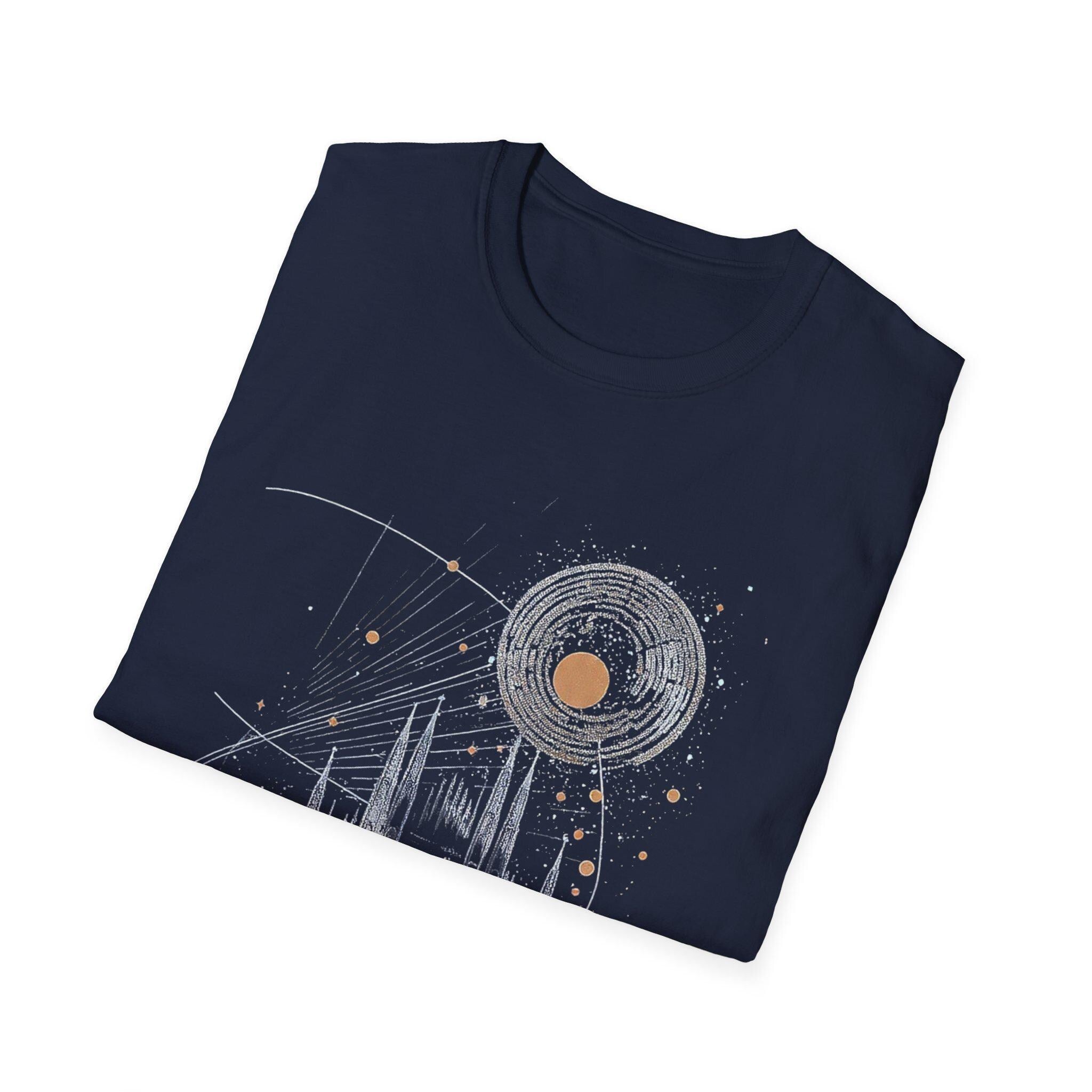 Milan Cathedral Celestial Graphic T-Shirt, Gothic Architecture Tee Italian Aesthetic Shirt, Unisex Travel Gift, Duomo di Milano Inspired Tee