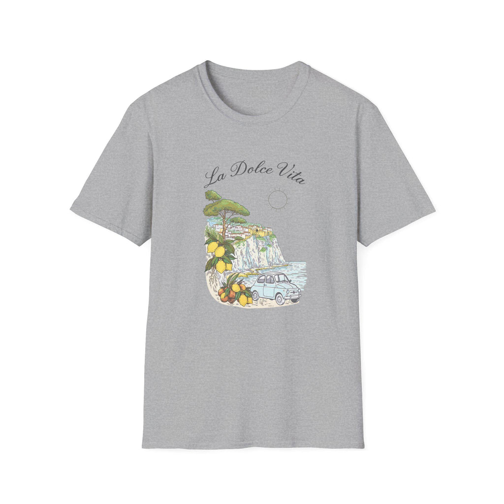 La Dolce Vita T-Shirt | Italian Summer Fiat 500 Lemon Coast Tee | Amalfi Positano Village Shirt | Mediterranean Travel Gift