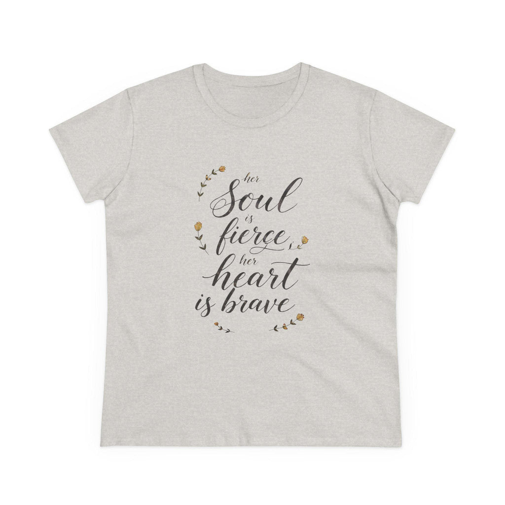Her Soul is Fierce Her Heart is Brave T-Shirt | Mother's Day Gift | Inspirational Women's Tee