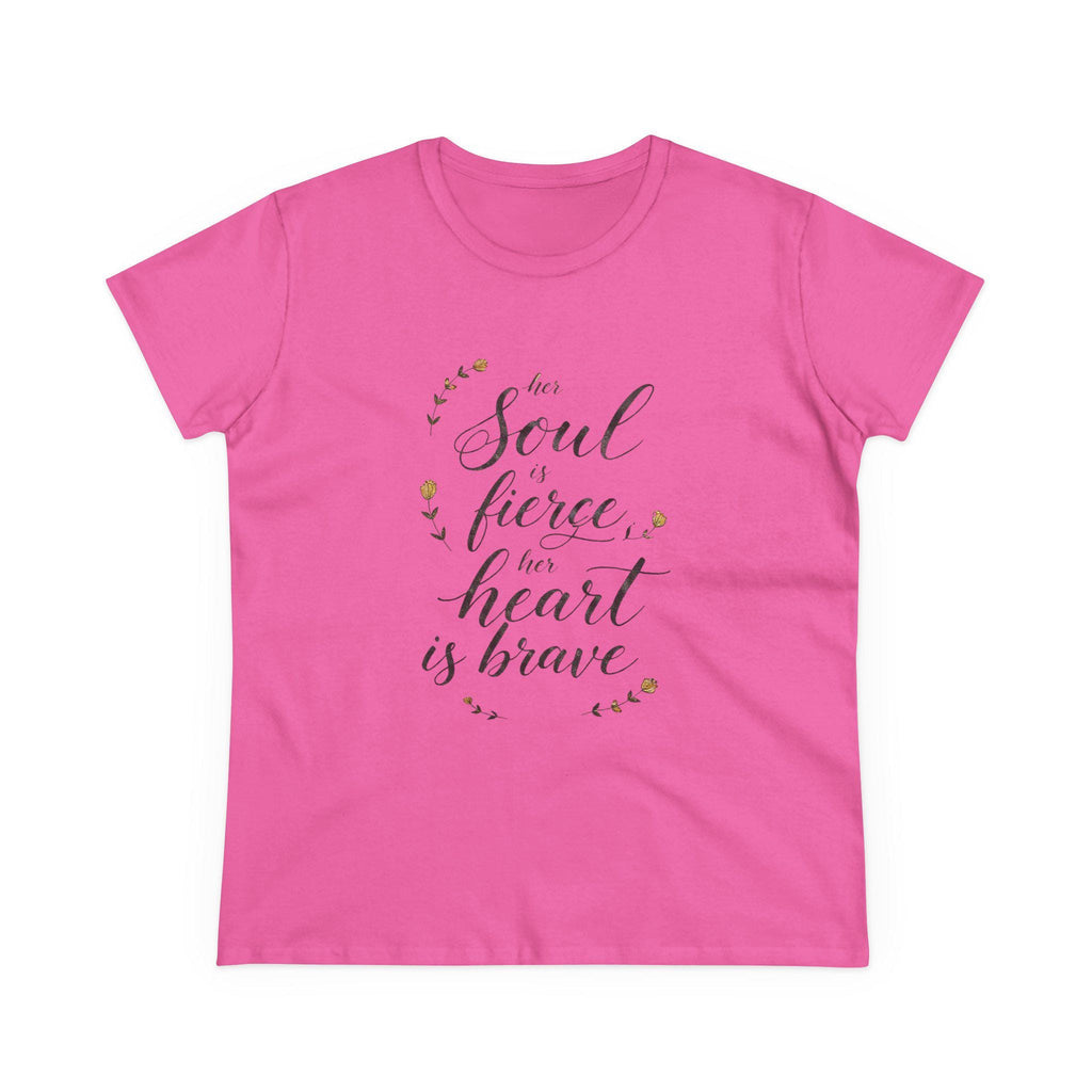 Her Soul is Fierce Her Heart is Brave T-Shirt | Mother's Day Gift | Inspirational Women's Tee