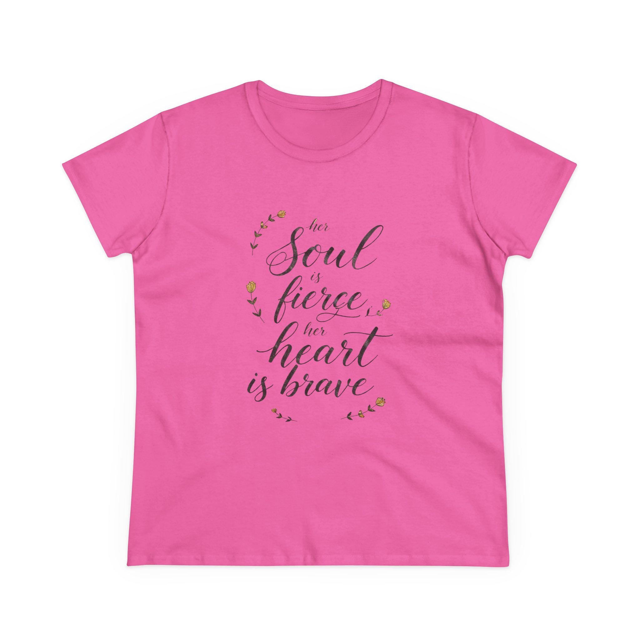 Her Soul is Fierce Her Heart is Brave T-Shirt | Mother's Day Gift | Inspirational Women's Tee