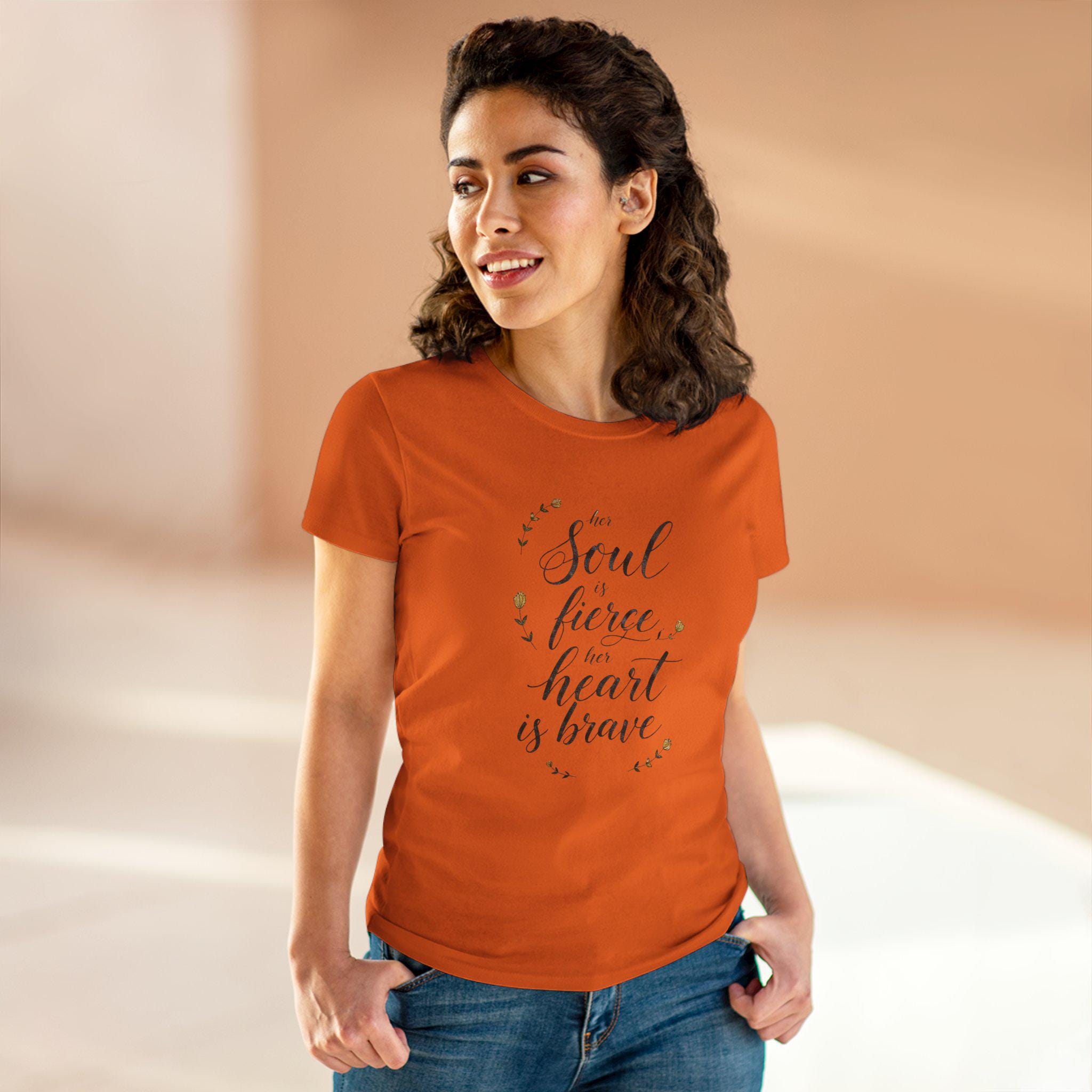 Her Soul is Fierce Her Heart is Brave T-Shirt | Mother's Day Gift | Inspirational Women's Tee