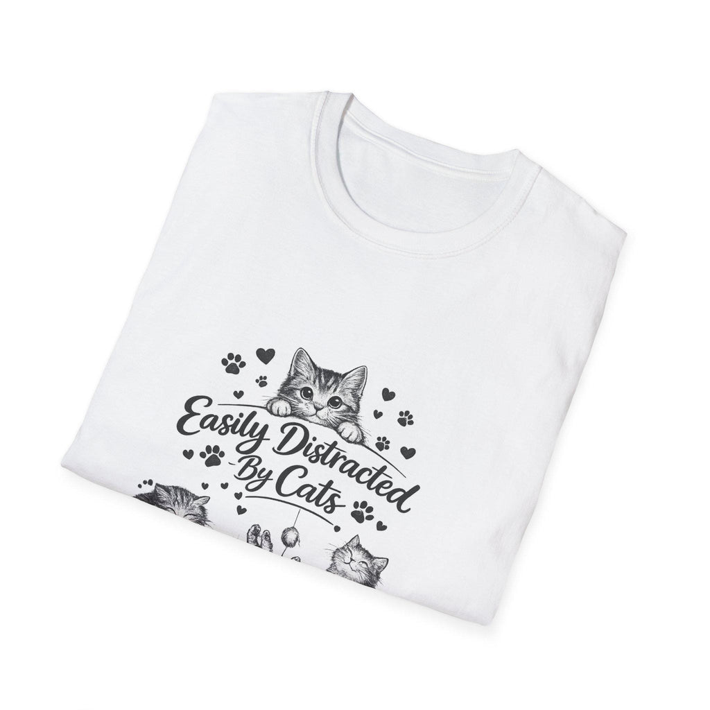 Easily Distracted By Cats SVG PNG, Cute Cat Lover Shirt Design, Funny Kitten Digital Download, Cat Mom Sublimation, Hand Drawn Kitty Clipart