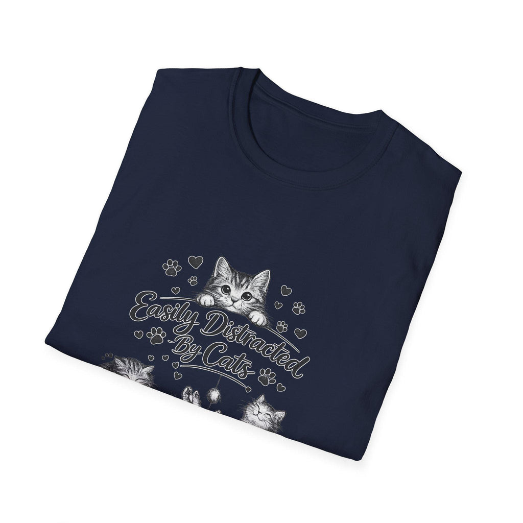 Easily Distracted By Cats SVG PNG, Cute Cat Lover Shirt Design, Funny Kitten Digital Download, Cat Mom Sublimation, Hand Drawn Kitty Clipart