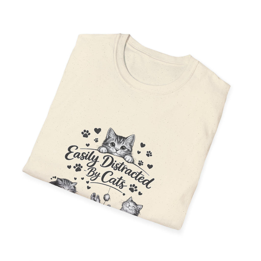 Easily Distracted By Cats SVG PNG, Cute Cat Lover Shirt Design, Funny Kitten Digital Download, Cat Mom Sublimation, Hand Drawn Kitty Clipart