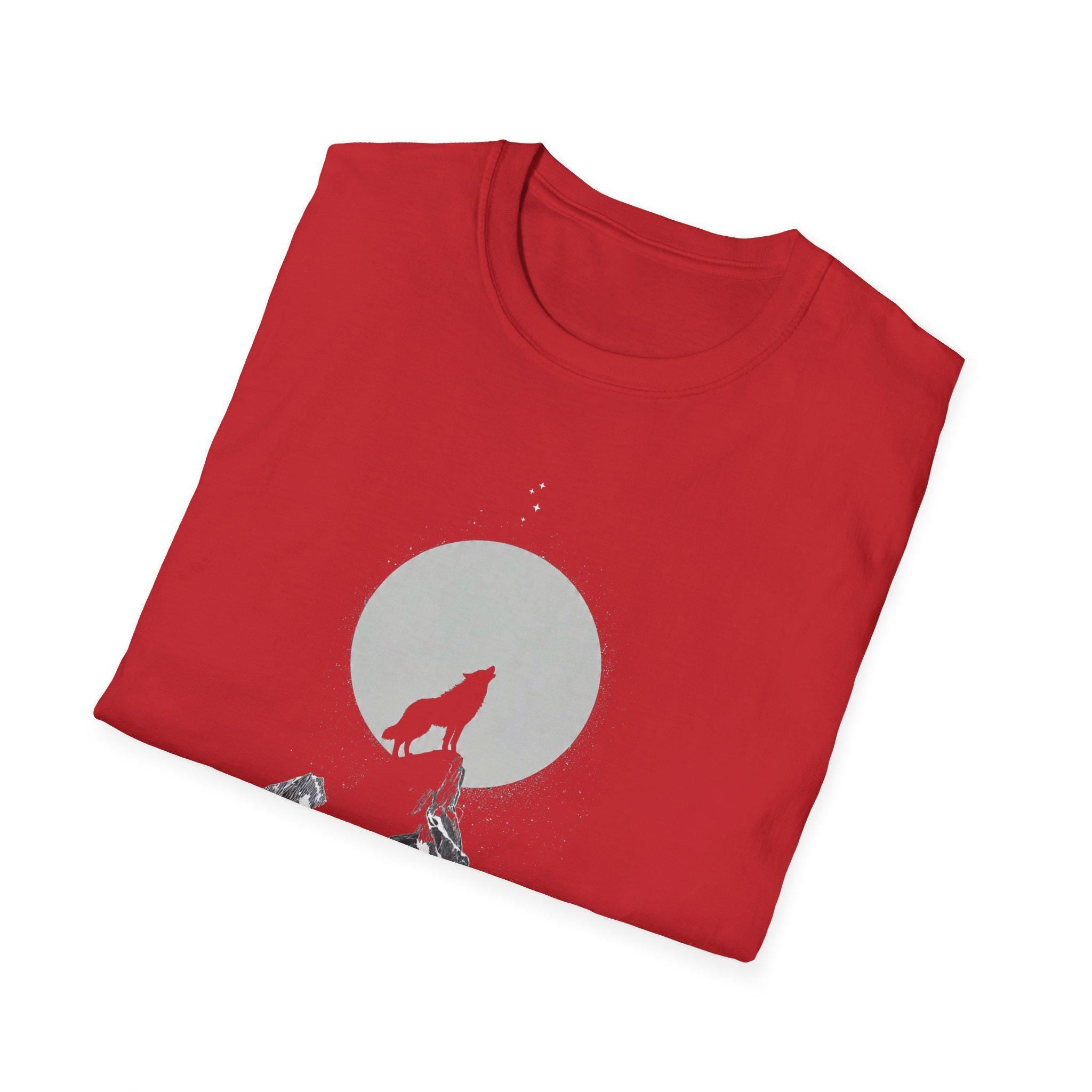 Howling Wolf Moon T-Shirt, Stay Wild Stay Free Shirt, Aesthetic Nature Tee, Wilderness Graphic Tee, Gift for Outdoor Lovers