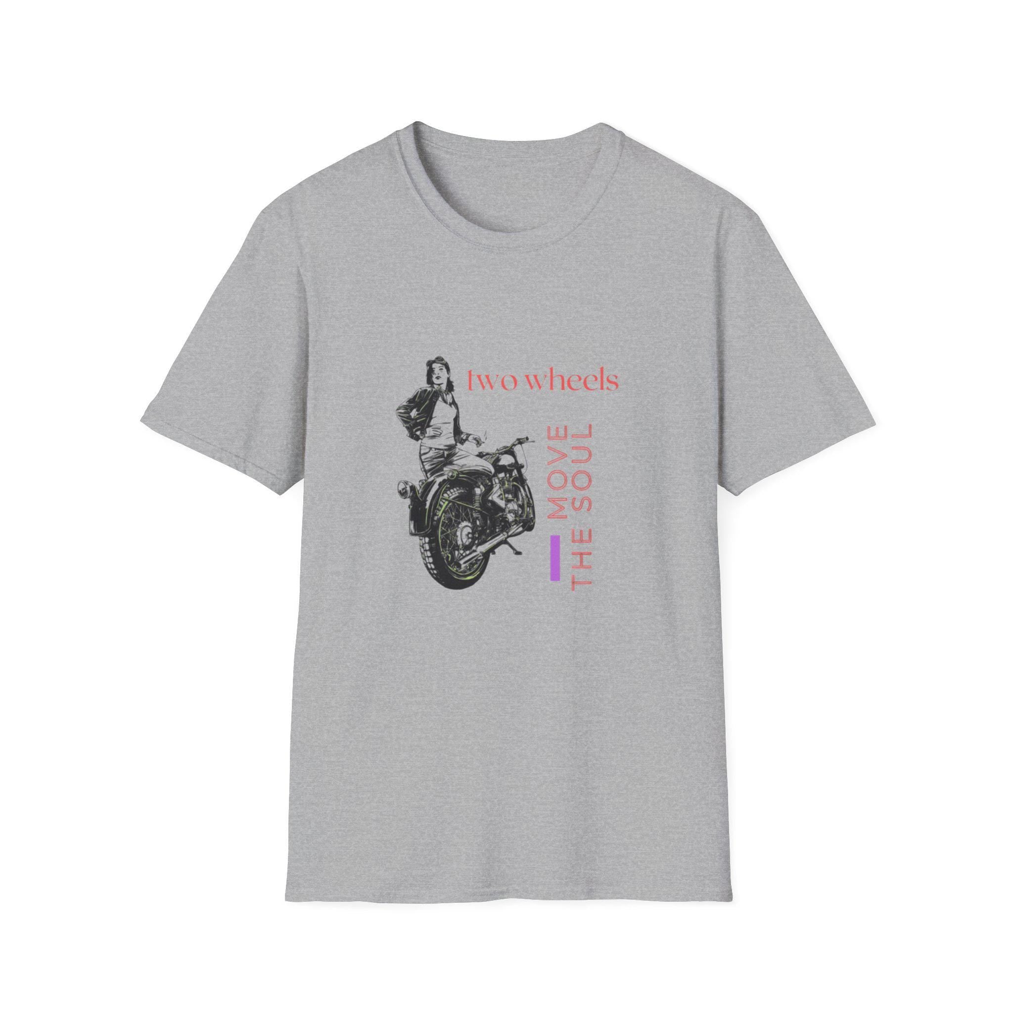 Two Wheels Move The Soul T-Shirt, Vintage Motorcycle Shirt, Biker Graphic Tee, Retro Rider Style, Gift for Motorcycle Lovers, Unisex Tee