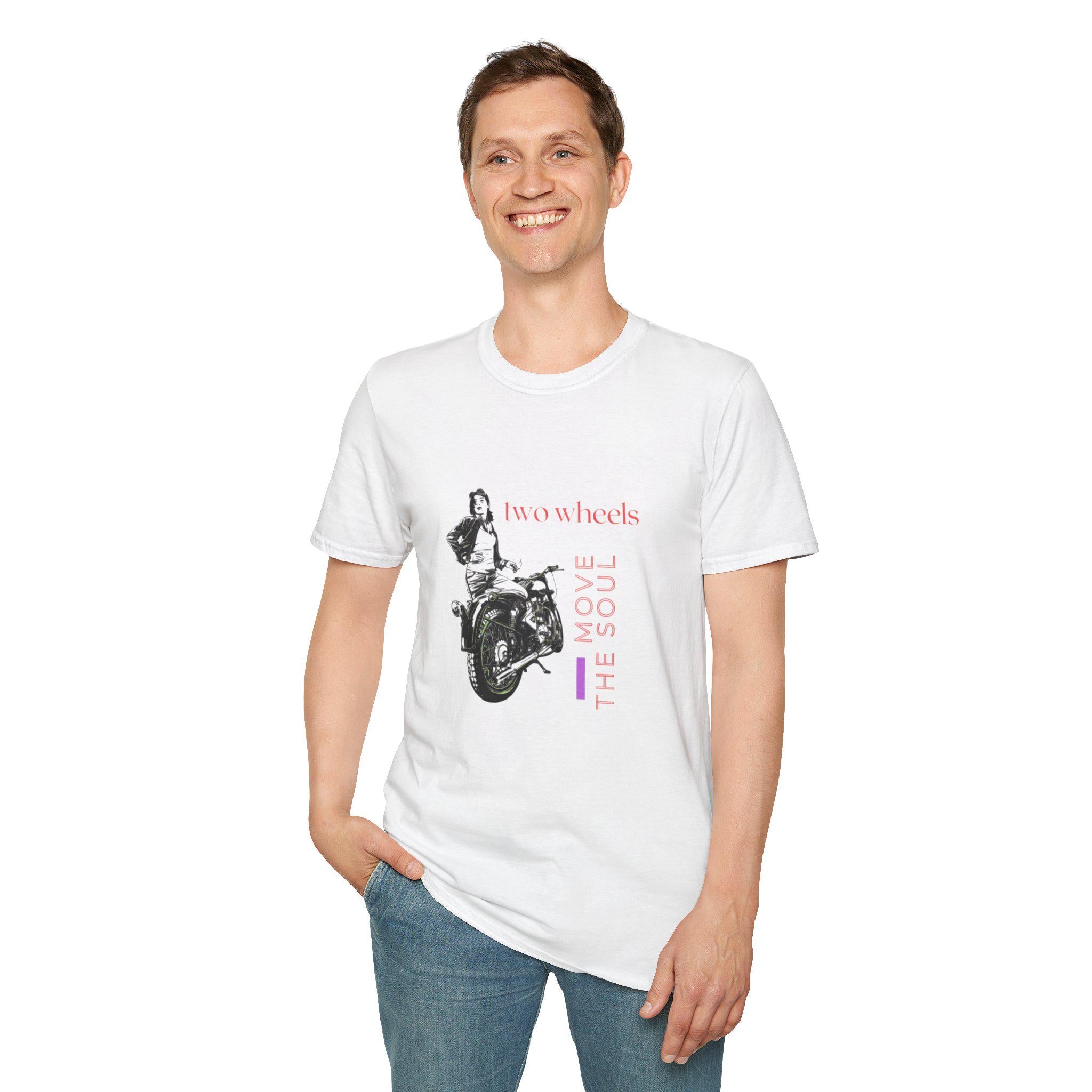 Two Wheels Move The Soul T-Shirt, Vintage Motorcycle Shirt, Biker Graphic Tee, Retro Rider Style, Gift for Motorcycle Lovers, Unisex Tee