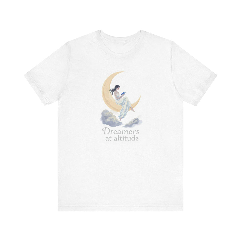 Dreamers at Altitude Celestial Moon T-Shirt | Mystical Bookish Tee | Reader Gift