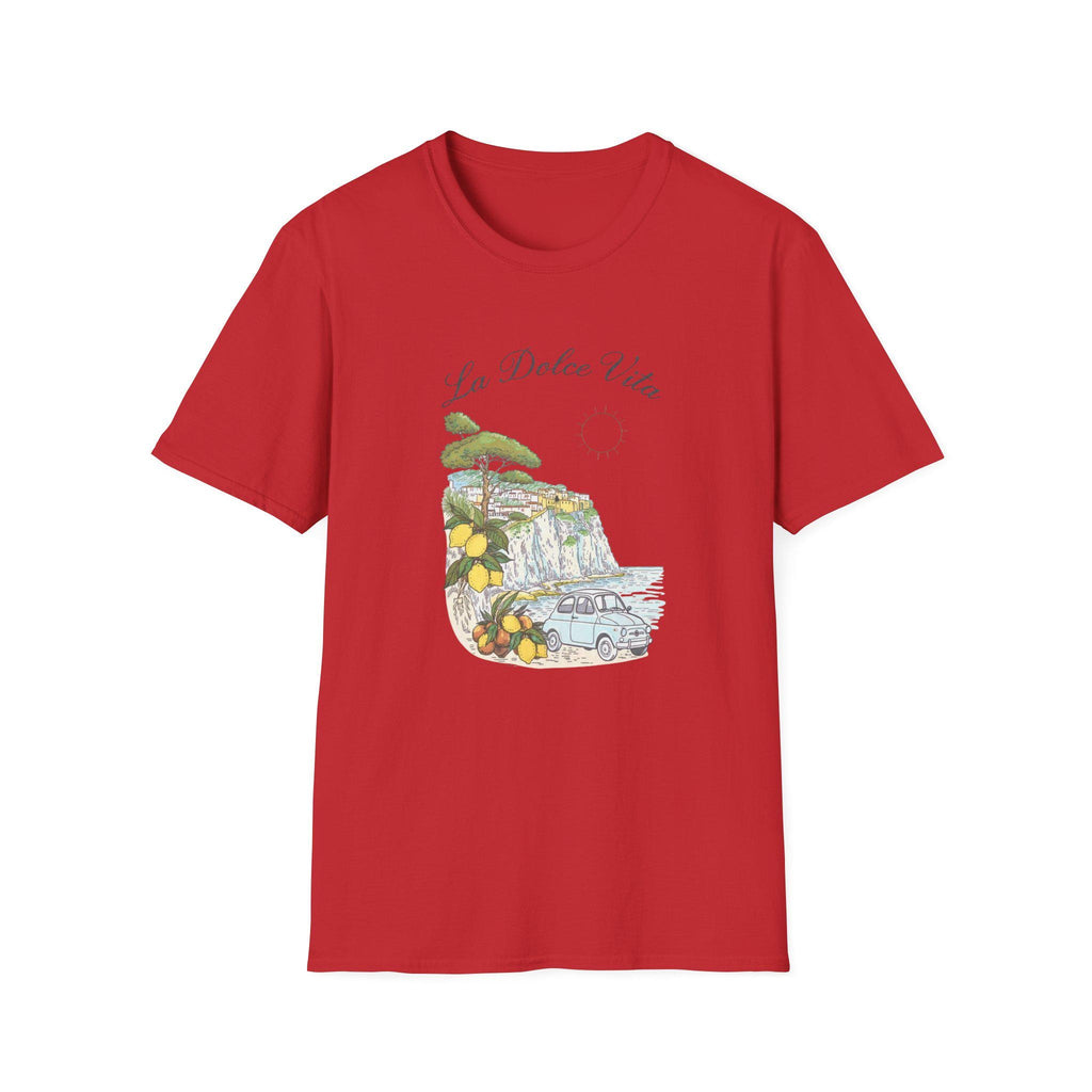 La Dolce Vita T-Shirt | Italian Summer Fiat 500 Lemon Coast Tee | Amalfi Positano Village Shirt | Mediterranean Travel Gift