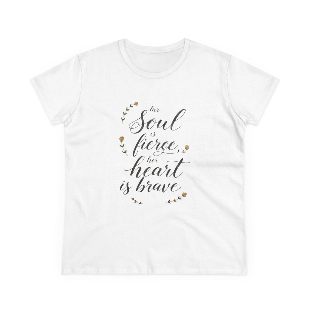 Her Soul is Fierce Her Heart is Brave T-Shirt | Mother's Day Gift | Inspirational Women's Tee
