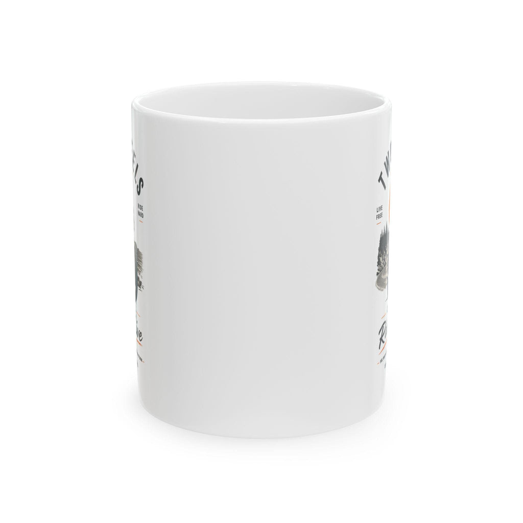Vintage Motorcycle Mug, Two Wheels One Soul Coffee Cup, Biker Ride to Live Mug