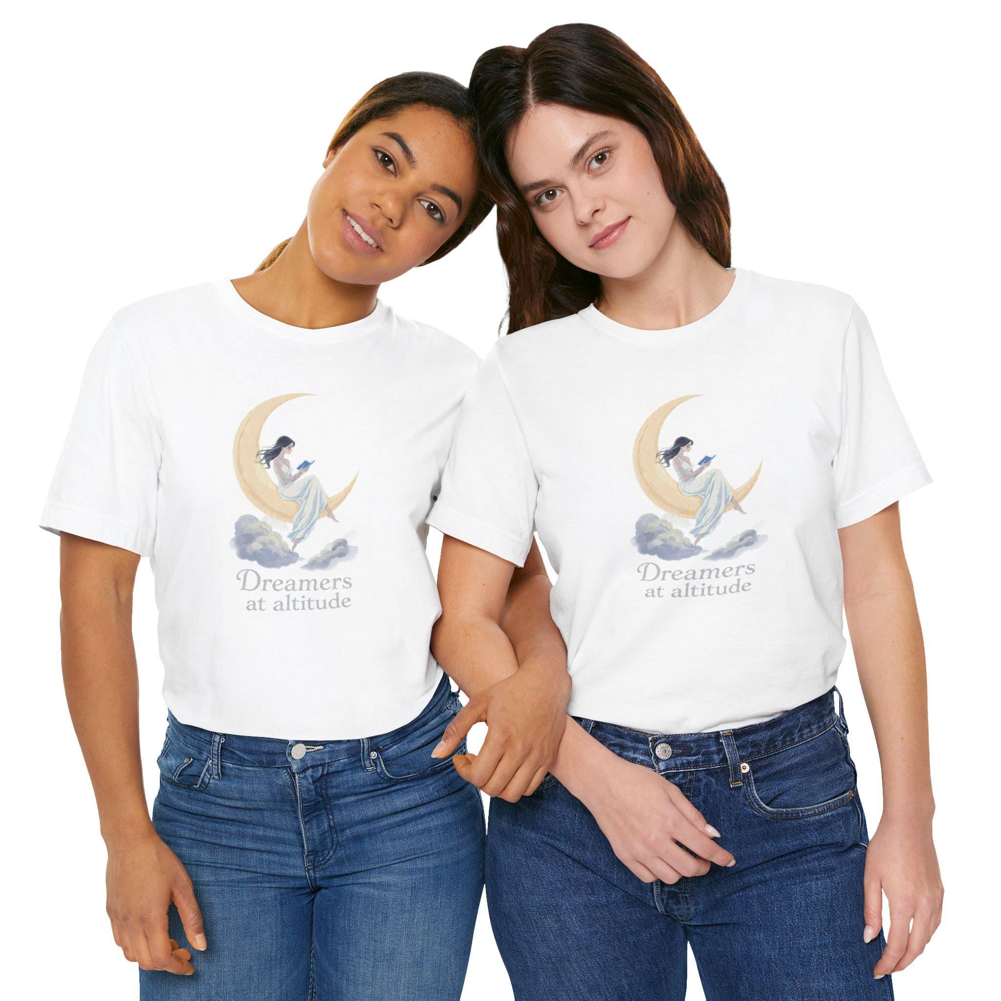 Dreamers at Altitude Celestial Moon T-Shirt | Mystical Bookish Tee | Reader Gift