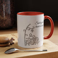 Couple's Ceramic Mug | Romantic Park Bench Sketch, Heart to Heart Design